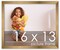 16x13 Solid Wood Picture Frame with UV-Resistant Acrylic & Acid-Free Backing, Available in 6 Finishes: Matte Black, Matte White, Metallic Bronze, Silver, Natural Wood Grain & Mahogany